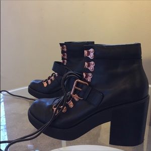 Topshop Booties with Rose Gold details